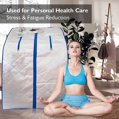 1 station thermale d'intérieur de personnes emploient le sauna portatif infrarouge avec la chaise pliable