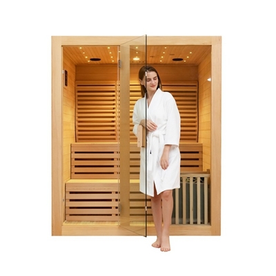 Pièce à la maison moderne d'intérieur faite sur commande de sauna de vapeur saturée de corps pour la personne 4