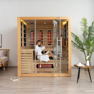 Sauna infrarouge d'intérieur traditionnel de vapeur de combinaison pour 4 personnes 2700W