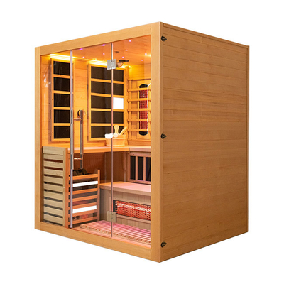 Sauna infrarouge d'intérieur traditionnel de vapeur de combinaison pour 4 personnes 2700W