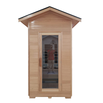 Pièce extérieure en bois solide moderne de sauna pour 1 personne
