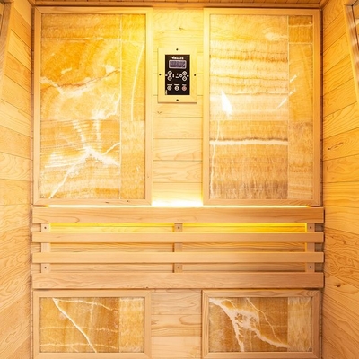 Sauna à vapeur traditionnel d'intérieur à la maison en bois de cèdre rouge pour 2 personnes