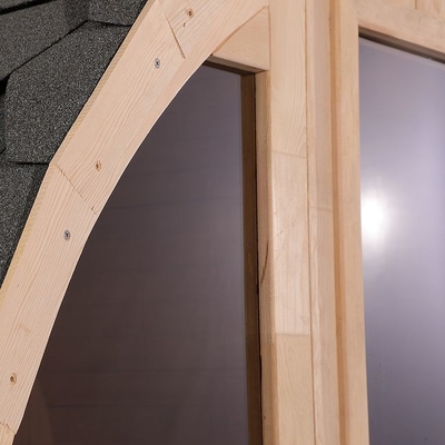 Sauna traditionnel extérieur de baril de vapeur en bois solide d'OEM pour 6 personnes