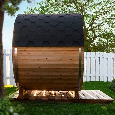 Sauna traditionnel extérieur de baril de vapeur en bois solide d'OEM pour 6 personnes
