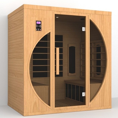 Sauna sec infrarouge lointain d'intérieur en bois certifié par la CE pour la taille de la maison 4 personnes