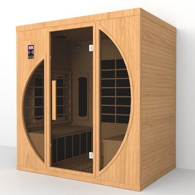 Sauna sec infrarouge lointain d'intérieur en bois certifié par la CE pour la taille de la maison 4 personnes