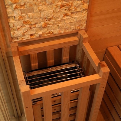Sauna à vapeur traditionnel d'intérieur en bois de cèdre rouge du Canada pour 2 personnes pour la maison