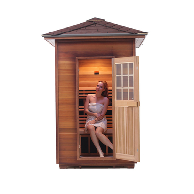 Sauna sec extérieur pour 2 personnes en cèdre rouge canadien