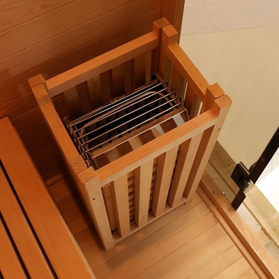 Hammam en bois de poêle électrique d'intérieur de pruche canadienne pour 2 personnes