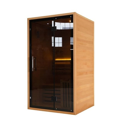 Hammam en bois de poêle électrique d'intérieur de pruche canadienne pour 2 personnes