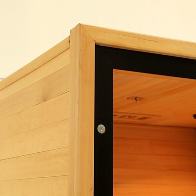 Hammam en bois de poêle électrique d'intérieur de pruche canadienne pour 2 personnes