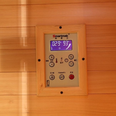Hammam en bois de poêle électrique d'intérieur de pruche canadienne pour 2 personnes