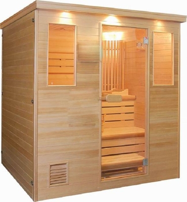 Pièce en bois solide de sauna à vapeur avec la taille multi du fourneau 6KW facultative
