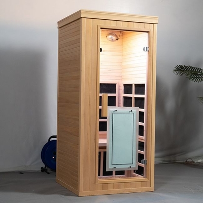 1 pièce d'intérieur de sauna de Mini Wooden Full Spectrum Dry de personne avec le bas EMF