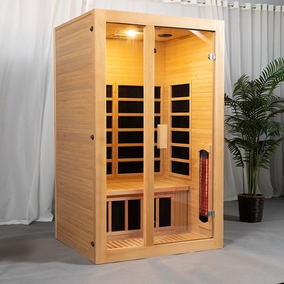 Maison en bois solide petite près de la pièce infrarouge lointaine moyenne de sauna pour 2 personnes
