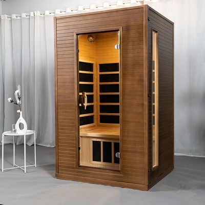 Panneau en bois solide d'intérieur Heater Far Infrared Sauna Room de carbone pour la personne 2