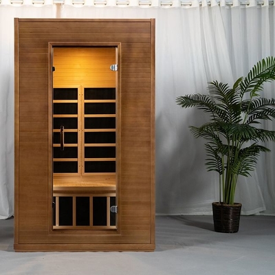 Panneau en bois solide d'intérieur Heater Far Infrared Sauna Room de carbone pour la personne 2