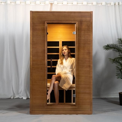 Panneau en bois solide d'intérieur Heater Far Infrared Sauna Room de carbone pour la personne 2