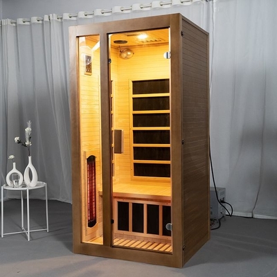 Plein spectre et pièce en bois de sauna de personne de l'appareil de chauffage de panneau de carbone 2 d'intérieur