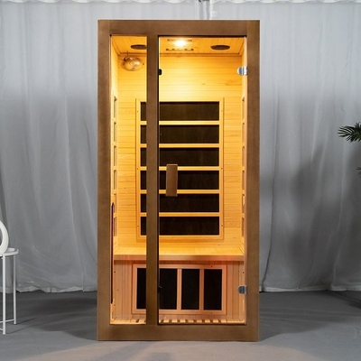 OEM à la maison d'intérieur de taille de personne du sauna 2 de spectre en bois de cigûe plein acceptable