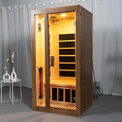 OEM à la maison d'intérieur de taille de personne du sauna 2 de spectre en bois de cigûe plein acceptable