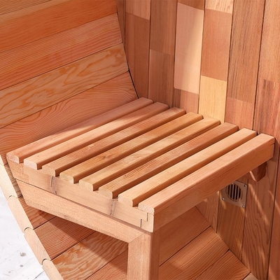 Sauna rouge clair de vue panoramique de vapeur de Cedar Wood Electric Heater Wet extérieur