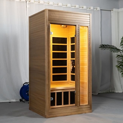 Appareils de chauffage d'intérieur rayonnants Mini Wooden Infrared Sauna 1 - de carbone personne 2