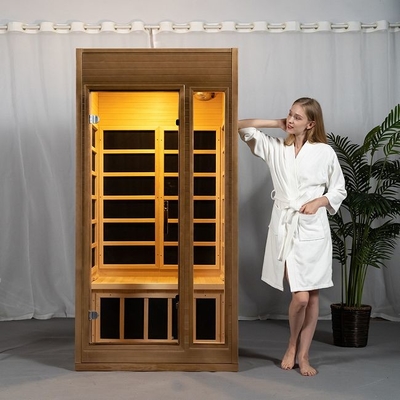 Appareils de chauffage d'intérieur rayonnants Mini Wooden Infrared Sauna 1 - de carbone personne 2