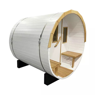 Nouvelle conception de jardin de 4 personnes de sauna en bois extérieur blanc de baril