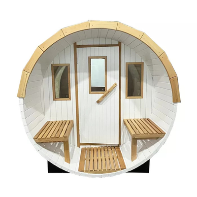 Nouvelle conception de jardin de 4 personnes de sauna en bois extérieur blanc de baril