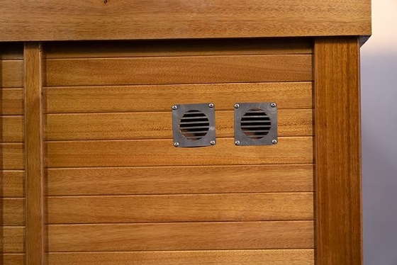Pièce infrarouge lointaine en bois solide d'intérieur de sauna de carbone de 4 personnes avec la porte en verre