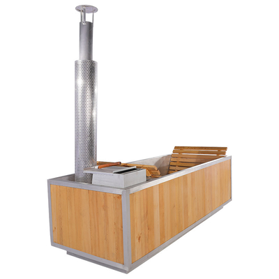 Pièce carrée brûlante en bois extérieure de sauna de vapeur de baquet chaud pour la station thermale