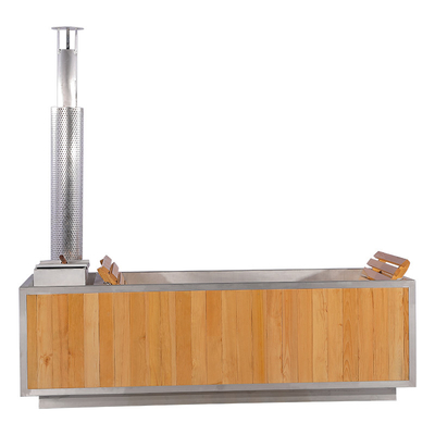 Pièce carrée brûlante en bois extérieure de sauna de vapeur de baquet chaud pour la station thermale