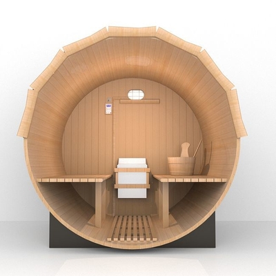Pièce traditionnelle de Heater Outdoor Wooden Barrel Sauna de vapeur avec le porche