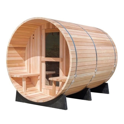 Pièce traditionnelle de Heater Outdoor Wooden Barrel Sauna de vapeur avec le porche