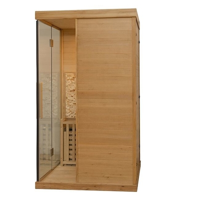 Pièce en bois de sauna de vapeur traditionnelle d'intérieur d'utilisation de la maison 3KW pour 2 personnes