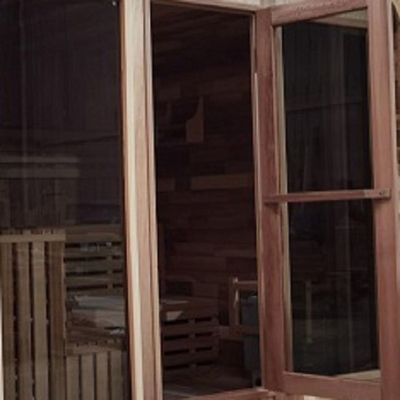 sauna de Heater Cube Shape Dry Steam de fourneau de la cigûe 6000W en dehors d'en bois