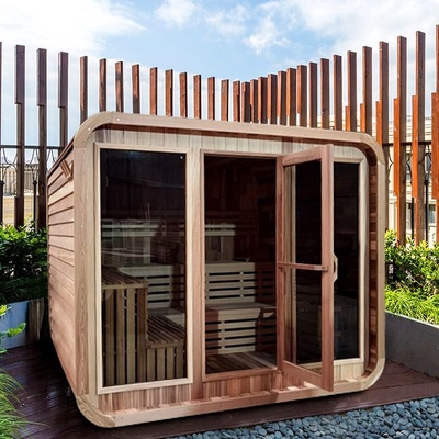 sauna de Heater Cube Shape Dry Steam de fourneau de la cigûe 6000W en dehors d'en bois