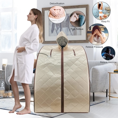Tente infrarouge lointaine d'intérieur de sauna de personne de maison de Smartmak 1050W 1 avec le chapeau