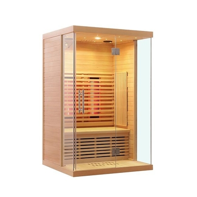 Plein spectre et sauna infrarouge de personne de Heater Solid Wood 2 de carbone pour la maison