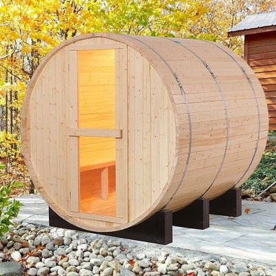 Personne extérieure du sauna 6 de baril de vapeur de Commerical Tradtional de maison en bois de cigûe