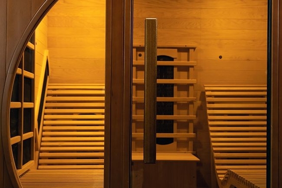 Sauna infrarouge avec éclairage LED et panneau de carbone à spectre complet