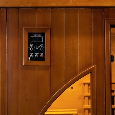 Sauna infrarouge avec éclairage LED et panneau de carbone à spectre complet