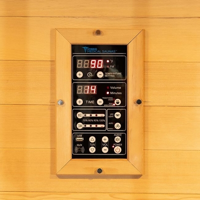 Vapeur traditionnelle en bois d'intérieur magnifique de 3 personnes et sauna infrarouge combinés