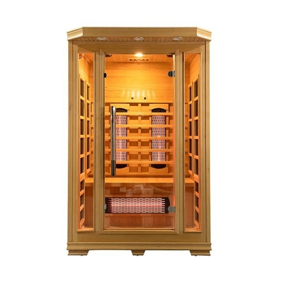 Bas EMF de sauna infrarouge d'intérieur en bois de la personne 1750W 2