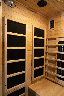 Bas EMF de sauna infrarouge d'intérieur en bois de la personne 1750W 2