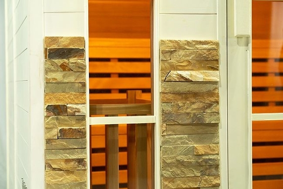 Cigûe magnifique extérieure Cedar Wood 5 - 6 personnes cuisent le sauna à la vapeur avec le toit