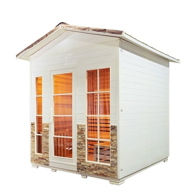 Cigûe magnifique extérieure Cedar Wood 5 - 6 personnes cuisent le sauna à la vapeur avec le toit