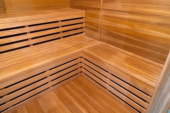 Cigûe magnifique extérieure Cedar Wood 5 - 6 personnes cuisent le sauna à la vapeur avec le toit