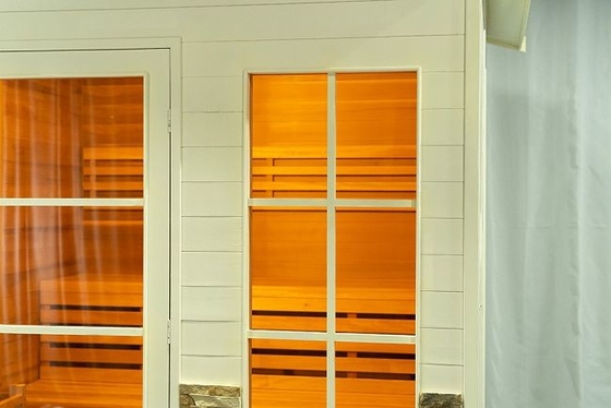 Cigûe magnifique extérieure Cedar Wood 5 - 6 personnes cuisent le sauna à la vapeur avec le toit